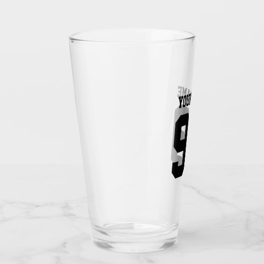 Eigen nummer en naam sportbier glas (Rechts)