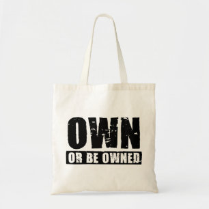 Eigen of eigen budgettas (zwart-wit) tote bag