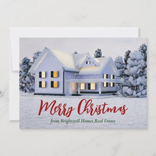 Eigen onroerend goed voor kerstmis feestdagenkaart (Voorkant)