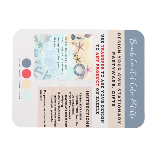 Eigen ontwerp strand kust zeil- magneet (Horizontaal)