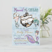 Eigen order/mermaid gender laat definitieve versie feestdagenkaart (Staand voorkant)