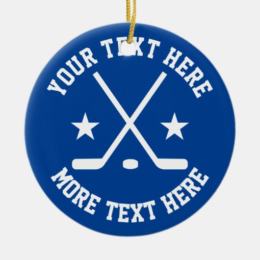 Eigen ornament voor ijshockeysport (Voorkant)