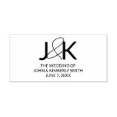 Eigen paar monogram  zelfinktende stempel (Design)