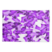 Eigen Paarse vlinder beschermt Camouflage Kussensloop (Achterkant)