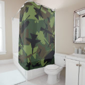 Eigen patroon voor militaire stijl Camouflage Douchegordijn (In situ)