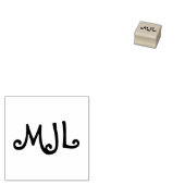 Eigen persoonlijk monogram rubberstempel (Gestempeld)