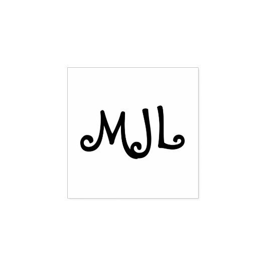 Eigen persoonlijk monogram rubberstempel (Afrduk)