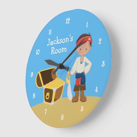 Eigen piraatpeuterruimte grote klok (Hoek)