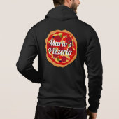 Eigen pizzeria restaurantnaam hoodie (Achterkant)
