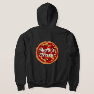 Eigen pizzeria restaurantnaam hoodie