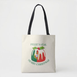 Eigen PORTUGAL FLAG-kerstmis Tote Bag