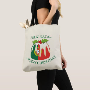 Eigen PORTUGAL FLAG-kerstmis Tote Bag
