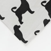 Eigen Portugees waterdog Silhouette Fleece Deken (Hoek)