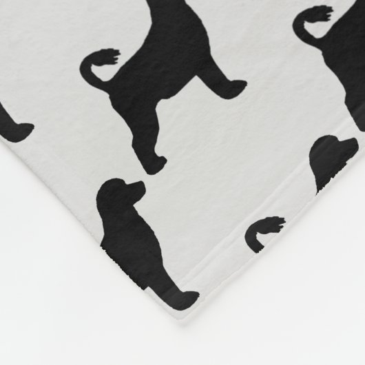 Eigen Portugees waterdog Silhouette Fleece Deken (Hoek)