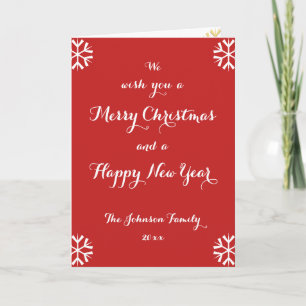 Eigen prettige kerst nieuwjaarsfeestdag Kaart