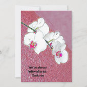 Eigen prijsopgave Waterverf witte orchideeën Bedankkaart (Voorkant)
