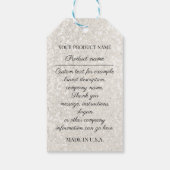 Eigen productbeschrijving voor bedrijven - Gold Cadeaulabel (Achterkant)