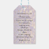 Eigen productbeschrijving voor bedrijven - Gold Cadeaulabel (Achterkant)