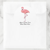 Eigen productlabel Business Promo Pink Flamingo Ronde Sticker (Tas)