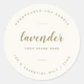 Eigen productlabel voor ivoorverpakkingen ronde sticker (Voorkant)