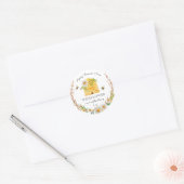Eigen productlabel waterverf honing bijenkorven ronde sticker (Envelop)