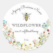 Eigen productlabel Wilde bloem Ronde Sticker (Voorkant)