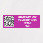 Eigen QR-code Bedrijfsnaam Adres Kleurlabels Labels (Design 2)