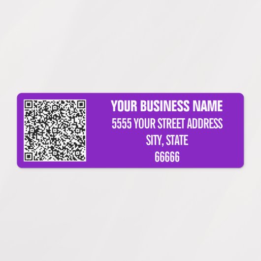 Eigen QR-code Bedrijfsnaam Adres Kleurlabels Labels (Design 1)