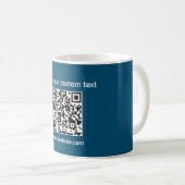 Eigen Qr-code groene minimalistische koffie Koffiemok (Voorkant rechts)