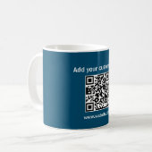 Eigen Qr-code groene minimalistische koffie Koffiemok (Voorkant links)