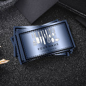 Eigen QR CODE Logo Restaurant Kookt Chef Blue Visitekaartje