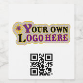 Eigen Qr- en logo-waslabel Wijn Etiket (Enkel label)