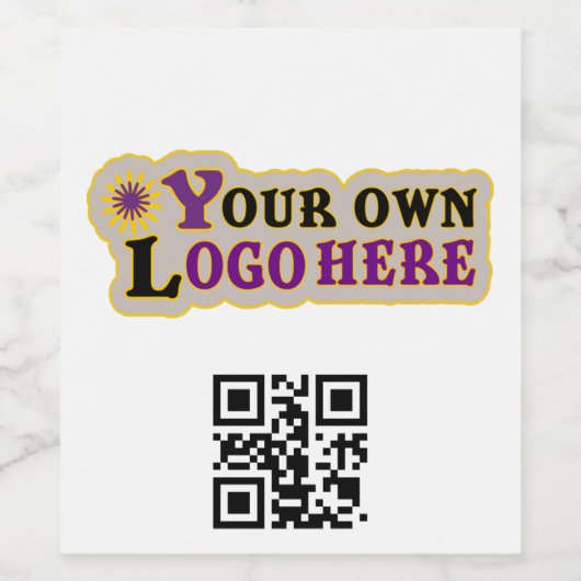 Eigen Qr- en logo-waslabel Wijn Etiket (Enkel label)
