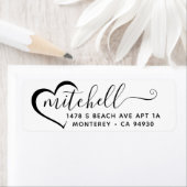 Eigen retouradreslabel met hart etiket (Insitu)