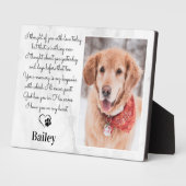 Eigen reuzengedenkteken Gift Pet Verlies Sympathis Fotoplaat (Zijkant)