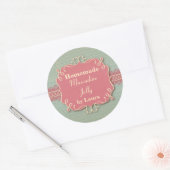 Eigen ronde homemade Country Jelly Label Sticker (Envelop)