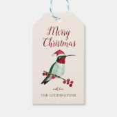 Eigen rondvliegende kolibrie cadeaulabel (Voorkant)