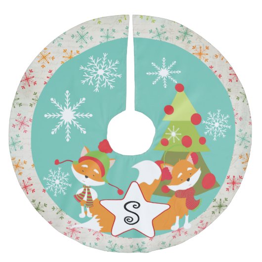 Eigen roodbruine kerstvakantieboomrok kerstboom rok (Voorkant)