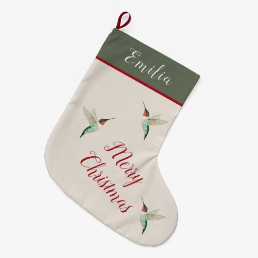 Eigen roofvogels grote kerstsok (Voorkant (Hangend))