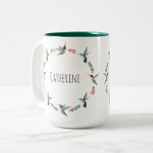 Eigen roofvogels tweekleurige koffiemok (Voorkant links)