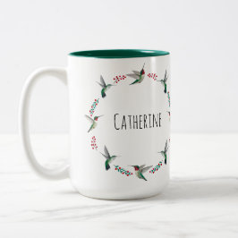 Eigen roofvogels tweekleurige koffiemok