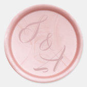 Eigen roos goudwas sticker voor bruiloft van zeeho (Voorkant)