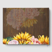 Eigen rotsbloemen Rozen bruiloft Gastenboek (Achterkant)