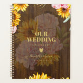 Eigen rotsbloemen Rozen bruiloft Planner (Voorkant)