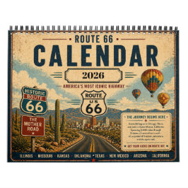 Eigen route 66 Vintage krijg je lol Kalender