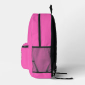 Eigen roze bedrukte rugzak (Rechts)