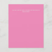 Eigen roze bloemen evenement zakelijke briefpapier flyer (Achterkant)