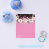 Eigen roze bloemen evenement zakelijke briefpapier flyer (Enkel)