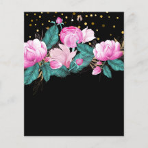 Eigen roze bloemige evenementenbedrijf briefpapier