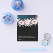 Eigen roze bloemige uitnodigingskaarten voor evene flyer (Enkel)